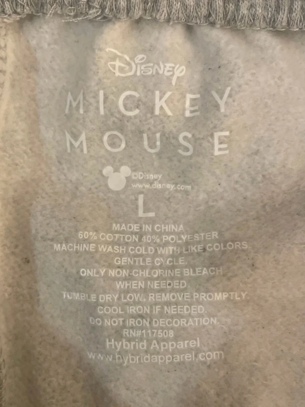 Gray Mickey Mouse Graphic Women’s lounge sleepwear Shorts Large NWOT